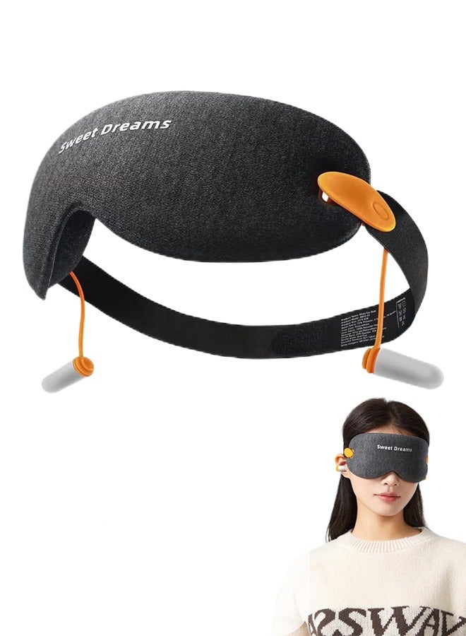 sweet dream Sleep Eye Mask with Soundproof Earplugs for Sleeping，Ultra-Comfortable 3D Contoured Travel Sleep Mask，100% Light Blocking Sleeping Mask for Women Men，Ultra-soft cotton for deep darkness and ultimate comfort - Image 1