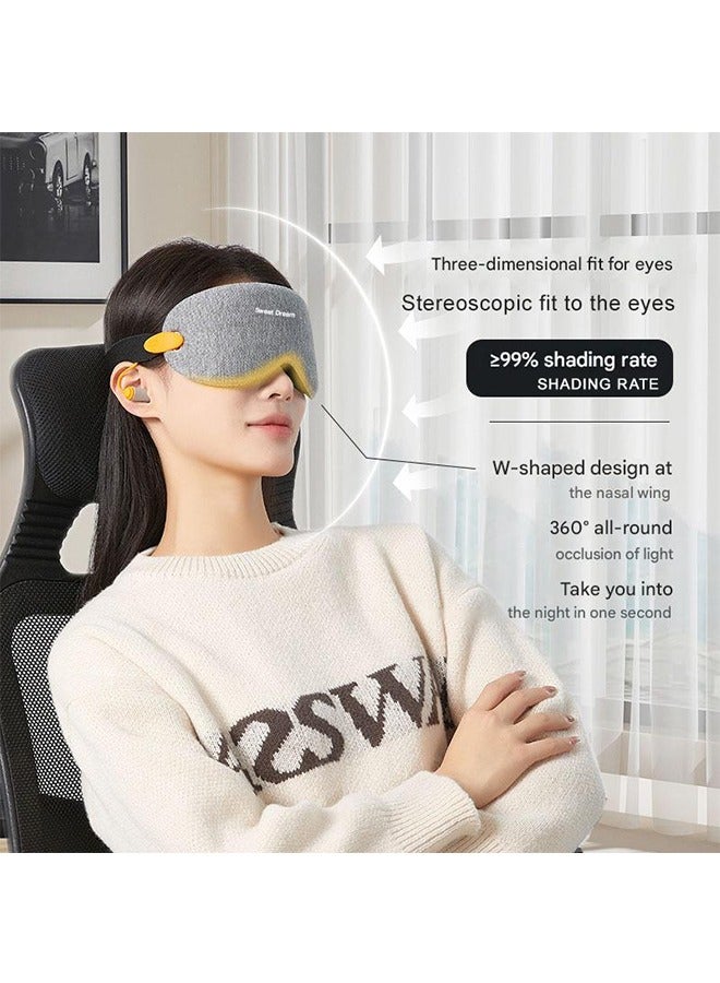 sweet dream Sleep Eye Mask with Soundproof Earplugs for Sleeping，Ultra-Comfortable 3D Contoured Travel Sleep Mask，100% Light Blocking Sleeping Mask for Women Men，Ultra-soft cotton for deep darkness and ultimate comfort - Image 2