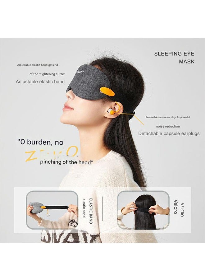 sweet dream Sleep Eye Mask with Soundproof Earplugs for Sleeping，Ultra-Comfortable 3D Contoured Travel Sleep Mask，100% Light Blocking Sleeping Mask for Women Men，Ultra-soft cotton for deep darkness and ultimate comfort - Image 4