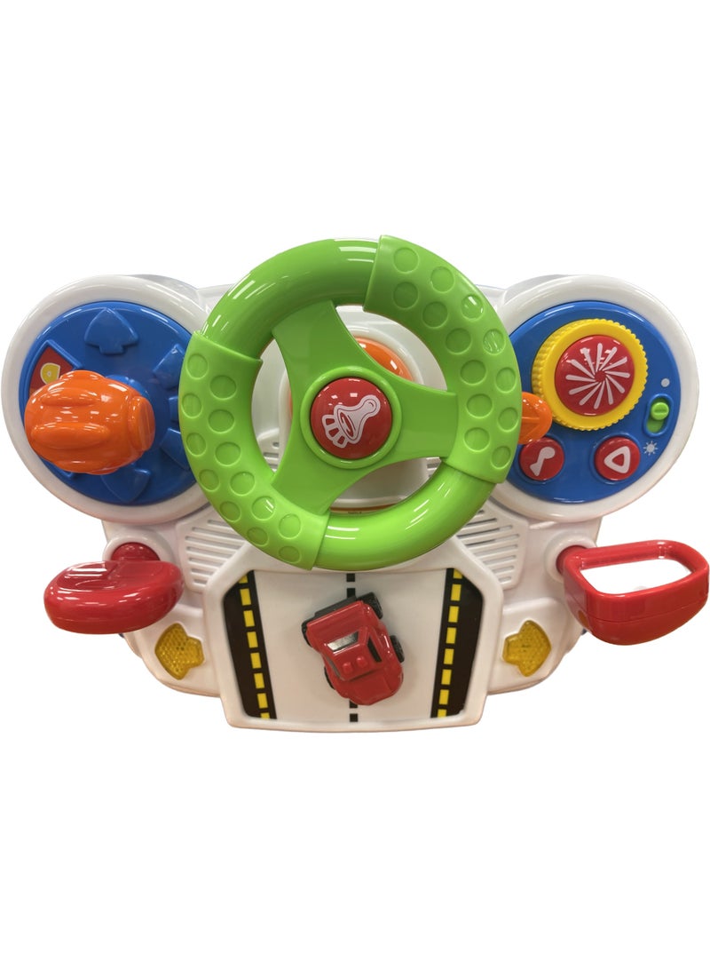 Hapee Capee هبي كابي سائقتي الأولى، عجلة قيادة تعمل بالبطارية | مع أصوات واقعية وأضواء ممتعة | تشجع على اللعب الخيالي | لعبة مسلية | لعبة تعليمية | لعبة للتعلم المبكر | تساعد في تطوير المهارات الحركية | هدية مثالية للأطفال الصغار - Image 2