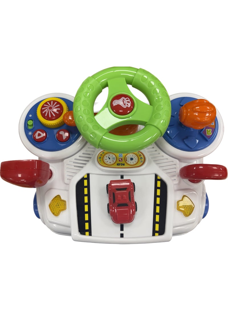 Hapee Capee هبي كابي سائقتي الأولى، عجلة قيادة تعمل بالبطارية | مع أصوات واقعية وأضواء ممتعة | تشجع على اللعب الخيالي | لعبة مسلية | لعبة تعليمية | لعبة للتعلم المبكر | تساعد في تطوير المهارات الحركية | هدية مثالية للأطفال الصغار - Image 3