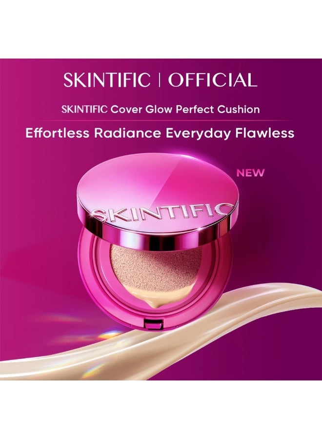 SKINTIFIC PERFECT & HYDRATE COMBO-Cover Perfect Glow Cushion (01 Vanilla) + Radiance Booster Serum Spray Poreless Flawless - Image 3