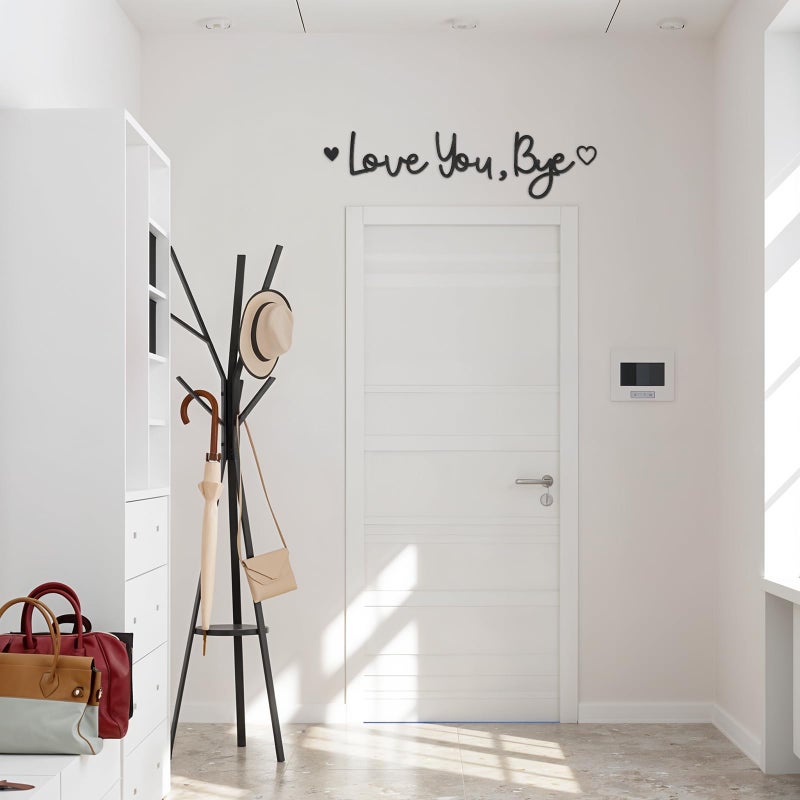 Dripykiaa Love You Bye Wood Sign Home Decor Boho Decor Wall Decor Express Love and Warm for Your Family Lovers Wall Art Gift Hallway Entryway Door Valentine Decorations for Home - Image 5