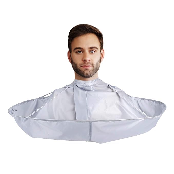 FEELING MALL FEELING MALL Hair Apron Cape Hairstylist Simple Design Pattern Hair Cutting Cloak Beard Shaving Umbrella Waterproof Cape Barber Home Salon Haircut Hairdresser Apron Cloth for Adult Women Men Kids - Image 1