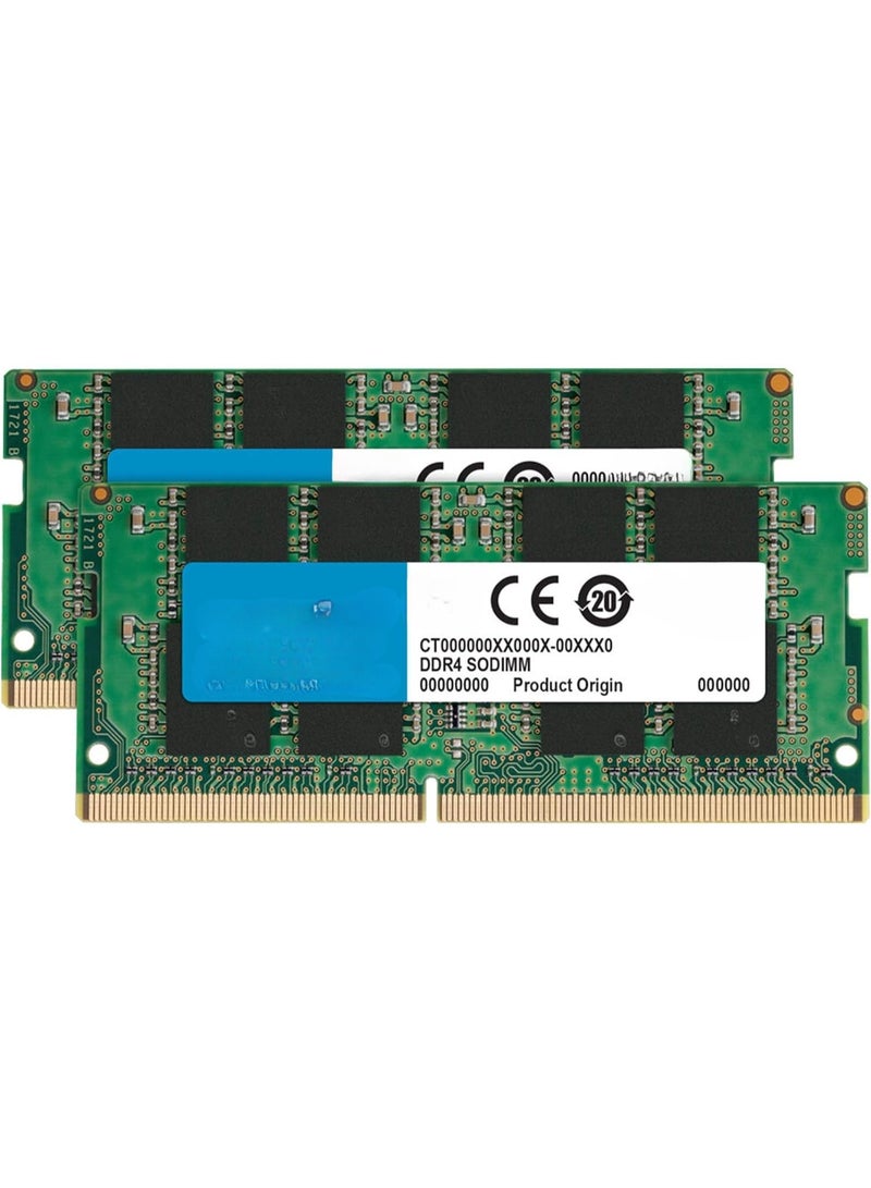 رام لابتوب DDR4 سعة 32 جيجا [2×16 جيجا] – بسرعة 2400 ميجاهرتز – ترقية أداء سريعة ومستقرة لتعدد المهام