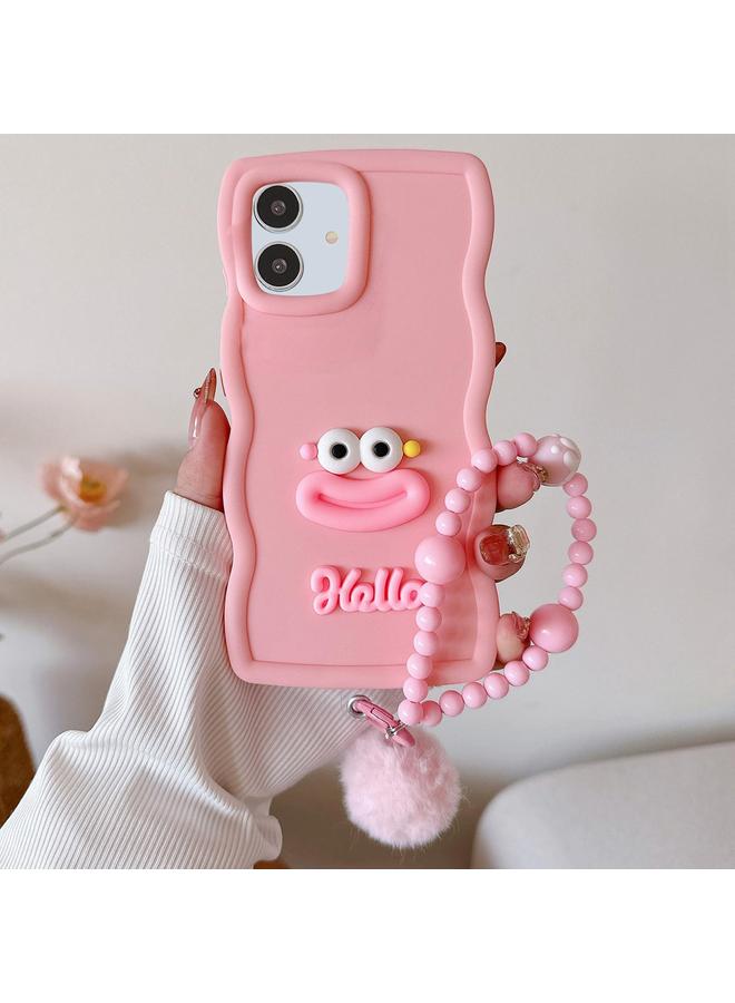 erorex Case For Samsung Galaxy A06 4G Cartoon Sausage Mouth TPU Phone Case with Bead Chain - Image 1