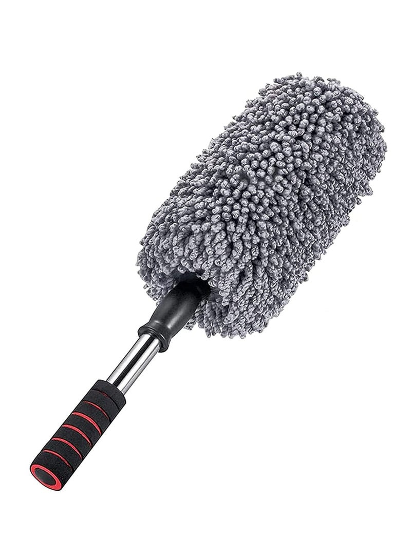 Y&D Car Retractable Cleaning Wax Mop, Super Soft Microfiber Duster Exterior with Extendable Handle, Brush for Dusting Car, Truck, SUV, RV and Motorcycle  - Image 1