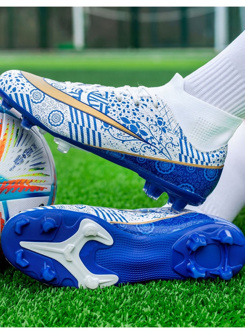 Soccer Shoes Firm Ground Youth Soccer Cleats Spike FG High-Top Mens Football Boots For Boys Outdoor Training