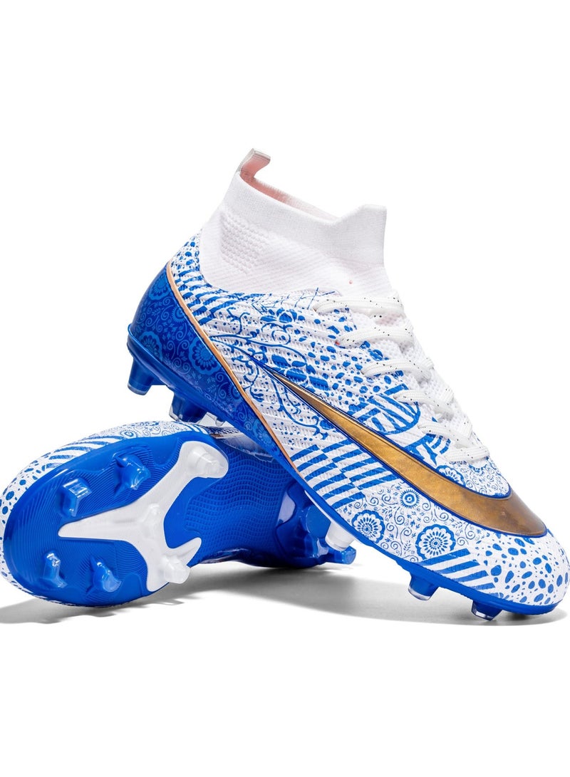 Soccer Shoes Firm Ground Youth Soccer Cleats Spike FG High-Top Mens Football Boots For Boys Outdoor Training