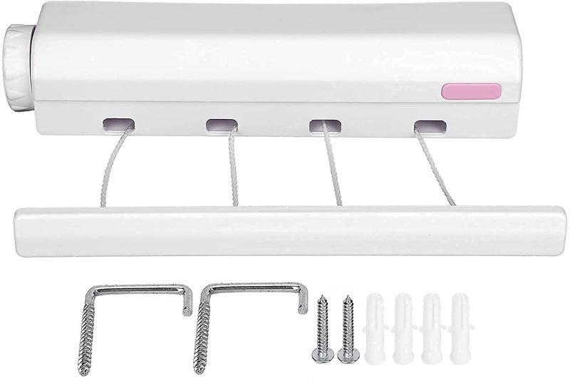 Replex Wall Mounted Laundry Hanger Retractable Clothes Hanger Laundry Washing Line Dryer Magic Clothes Line Drying Rack Towel Rack Clothes Hanging Dryer Bathroom - Image 3