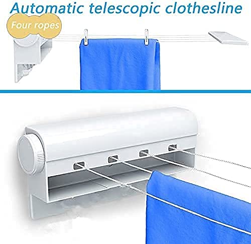 Replex Wall Mounted Laundry Hanger Retractable Clothes Hanger Laundry Washing Line Dryer Magic Clothes Line Drying Rack Towel Rack Clothes Hanging Dryer Bathroom - Image 2