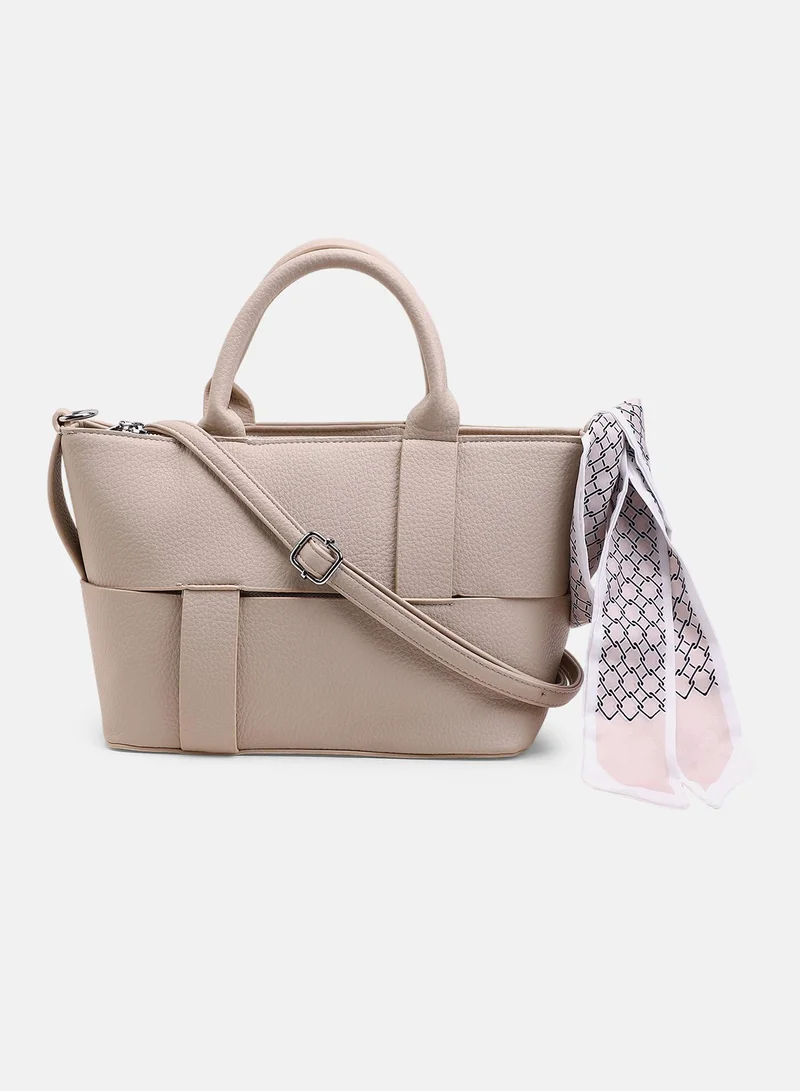 Haute Sauce  Woven Detail Top Handle Bag for Women | Best Price UAE
