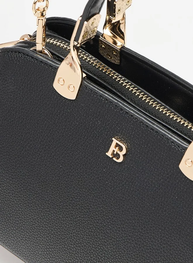 Flora Bella By Shoexpress Textured Tote Bag with Chain Strap and Zip Closure