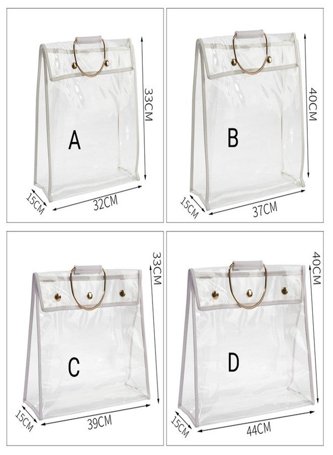 OIF Transparent Dust Bag Clear Purse Organizer Dustproof Handbag Wardrobe Hook Holder Mother's Day (5.9’’14.6’’15.7’’) - Image 2