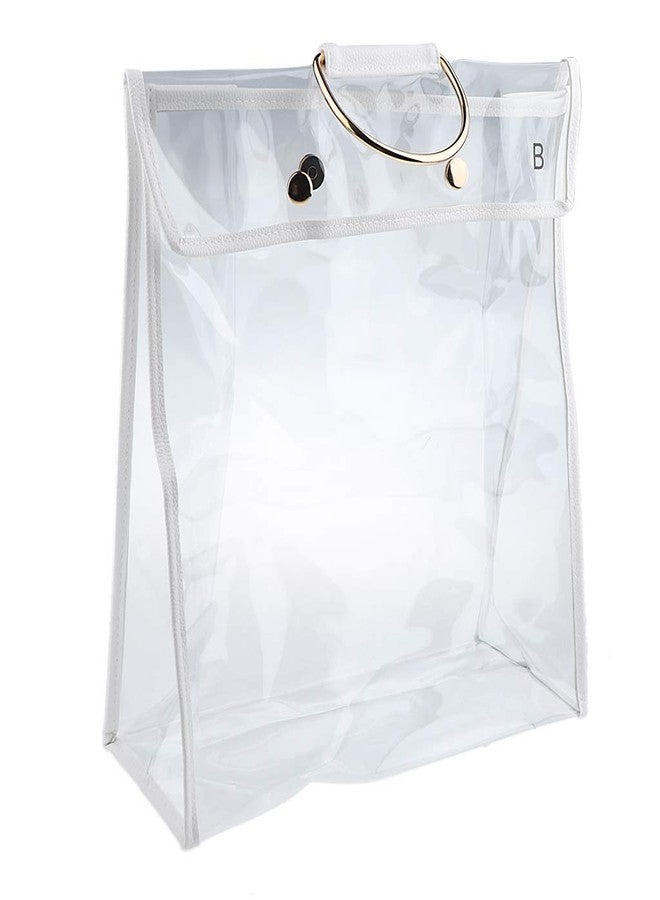 OIF Transparent Dust Bag Clear Purse Organizer Dustproof Handbag Wardrobe Hook Holder Mother's Day (5.9’’14.6’’15.7’’) - Image 1