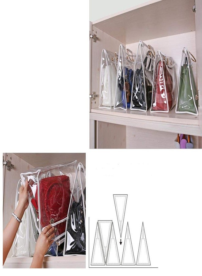 OIF Transparent Dust Bag Clear Purse Organizer Dustproof Handbag Wardrobe Hook Holder Mother's Day (5.9’’14.6’’15.7’’) - Image 5