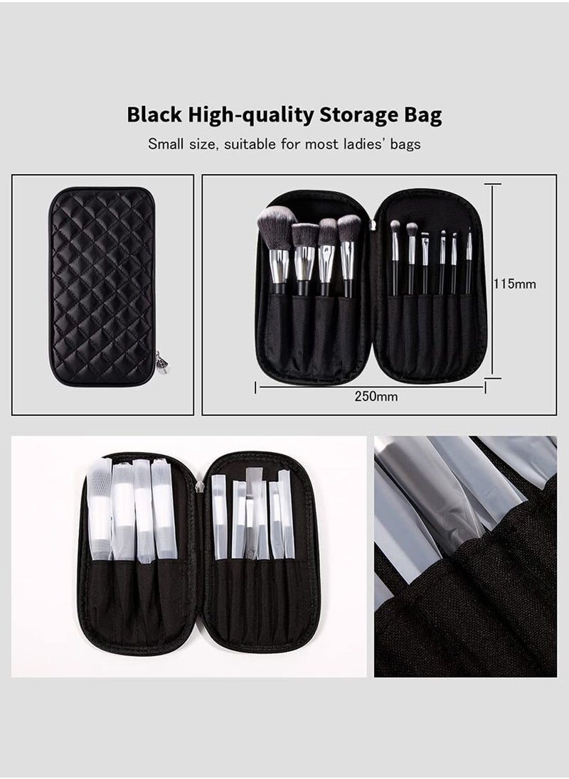 DUcare - Makeup Brushes with Bag 10Pcs Travel Makeup Brushset Women Gift Premium Kabuki Foundation Blending Brush Face Powder Blush Concealers Eye Shadows with Case - Image 1
