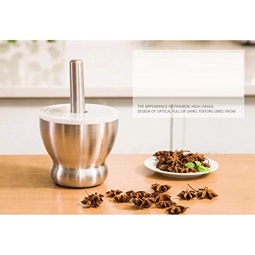 AASHRO MALL®Stainless Steel Spice Mortar and Pestle Khal Musli khalbatta Okhli Masher Grinder Crusher Set - Image 2