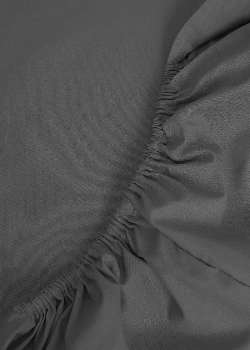Matalan Charcoal Polycotton Fitted Bed Sheet
