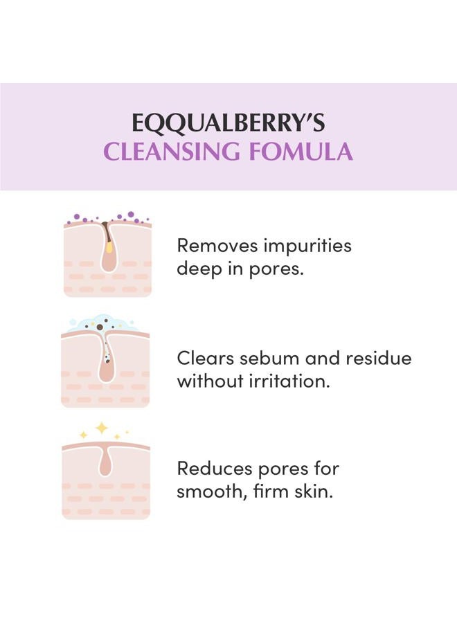 eqqualberry Purple Rice Pore Purifying Pack Cleanser - Dual-Use Clay Mask & Foam Cleanser | Deep Cleansing for Pore Care & Skin Prep | AHA+BHA+PHA | Korean Skincare for Glass Skin, 4.58 OZ. (130g) - Image 3