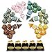 SmartDealsPro DoubleColors Polyhedral Dice Sets with Pouches for DD DND RPG MTG Dungeon and Dragons Table Board Roll Playing Games D4 D6 D8 D10 D D12 D20 6Color Retro Sets - Image 2