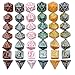 SmartDealsPro DoubleColors Polyhedral Dice Sets with Pouches for DD DND RPG MTG Dungeon and Dragons Table Board Roll Playing Games D4 D6 D8 D10 D D12 D20 6Color Retro Sets - Image 4