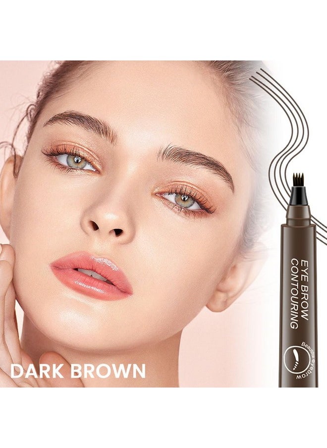 BINGBRUSH BINGBRUSH Eyebrow Pencil Micro 4 Point Ink Pen by Brow Stylist - Eye Makeup Lift & Snatch Eyebrow Pen Kits Long-Lasting Waterproof Natural Eyebrow Hair (1Pc 02# Dark brown)  - Image 2