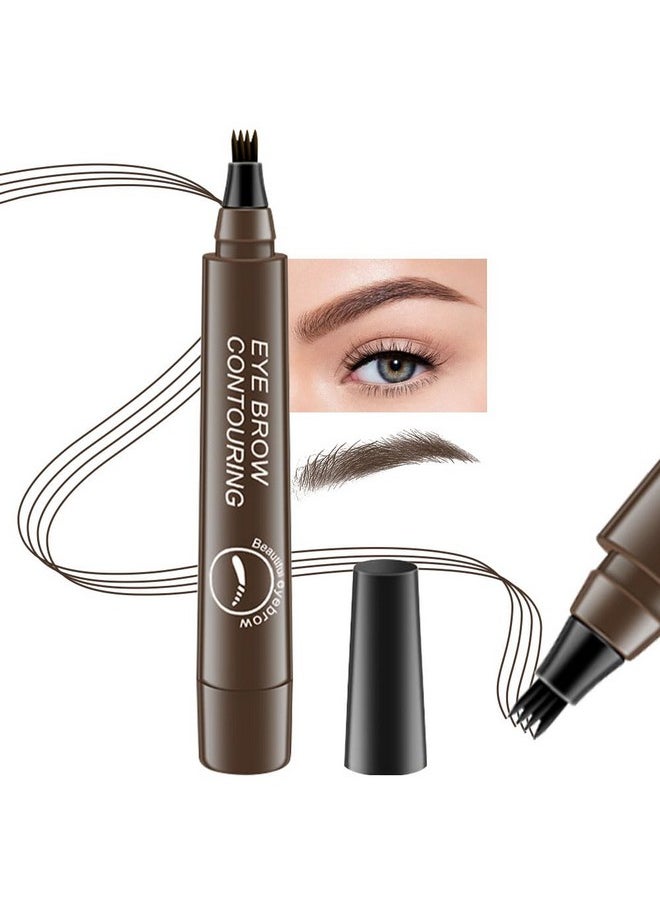 BINGBRUSH BINGBRUSH Eyebrow Pencil Micro 4 Point Ink Pen by Brow Stylist - Eye Makeup Lift & Snatch Eyebrow Pen Kits Long-Lasting Waterproof Natural Eyebrow Hair (1Pc 02# Dark brown)  - Image 1