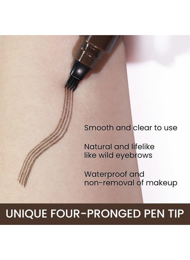 BINGBRUSH BINGBRUSH Eyebrow Pencil Micro 4 Point Ink Pen by Brow Stylist - Eye Makeup Lift & Snatch Eyebrow Pen Kits Long-Lasting Waterproof Natural Eyebrow Hair (1Pc 02# Dark brown)  - Image 3