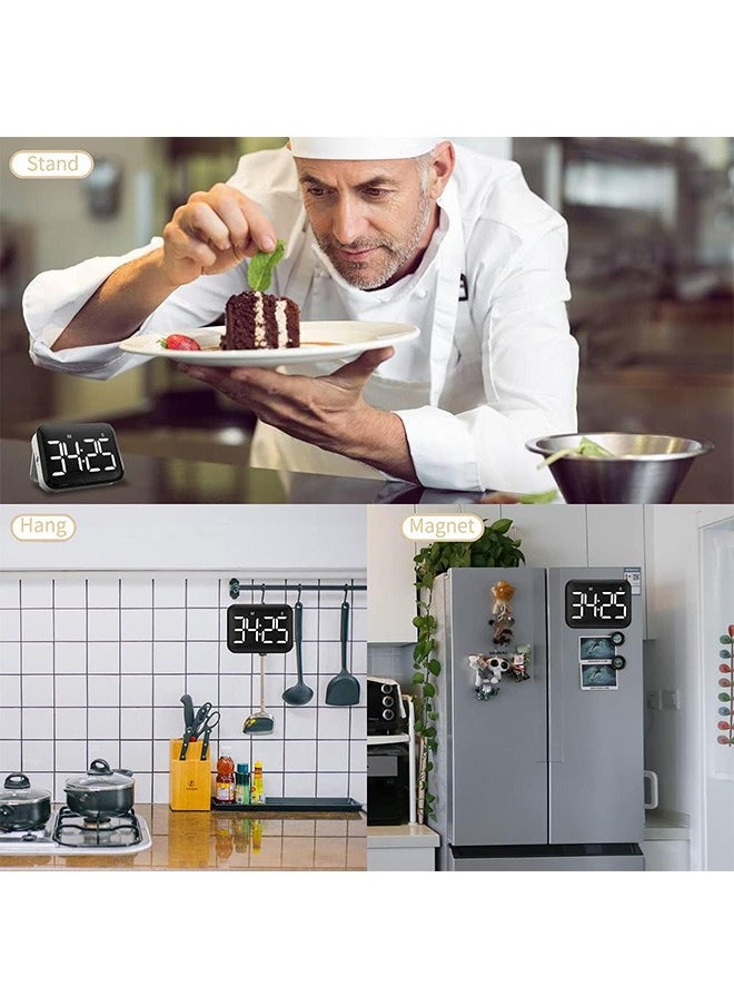 Garlo Digital Kitchen Timer - Magnetic Countdown Count Up Timer with Large LED Display, 2 Brightness, Loud Volume, Easy for Cooking and for Kids Teachers and Seniors to Use (Batteries Not Included)  - Image 5
