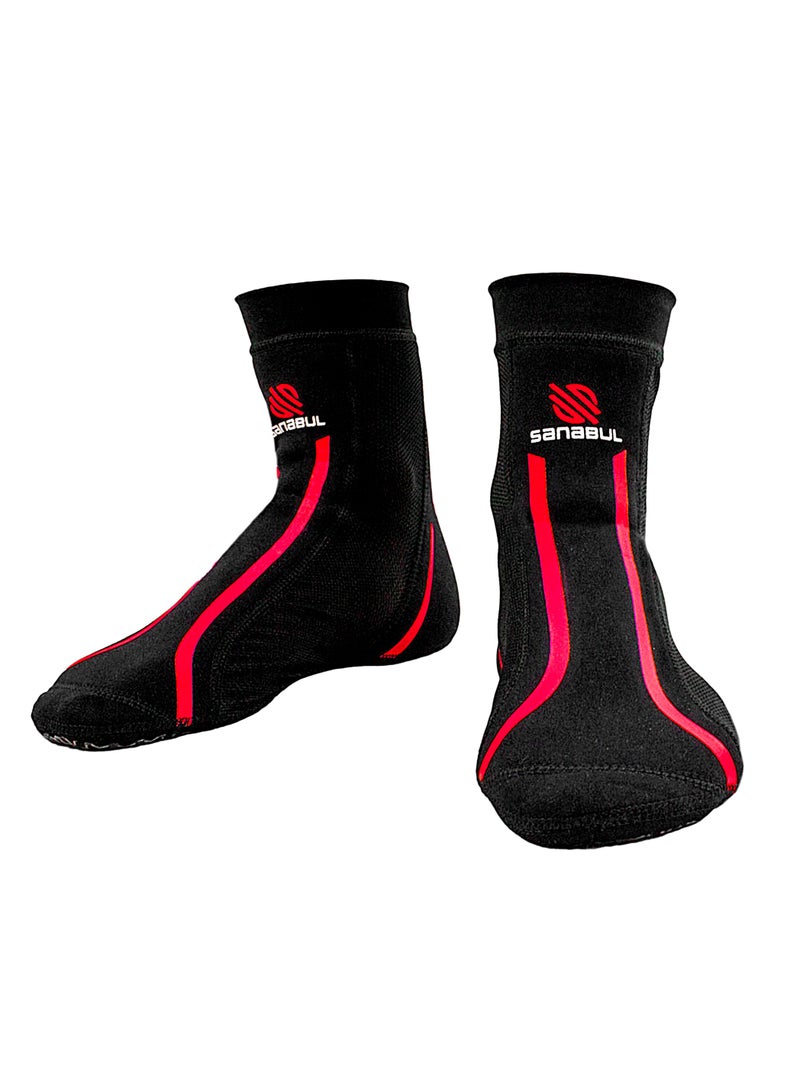 Sanabul  New Item Foot Grip Socks For Men & Women | Mma, Kickboxing, Wrestling, Pilates, Yoga Anti Slip Socks, Non Slip Socks (Large/X-Large, Red) - Image 1