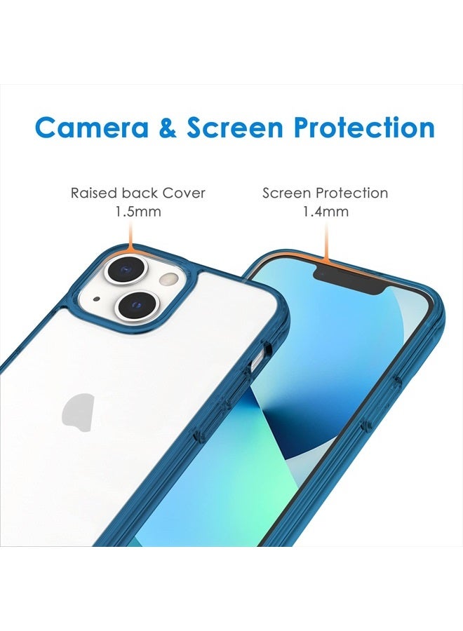 Jetech Case for iPhone 13 6.1-Inch, Non-Yellowing Shockproof Phone Bumper Cover, Anti-Scratch Clear Back (Navy Blue) - Image 5