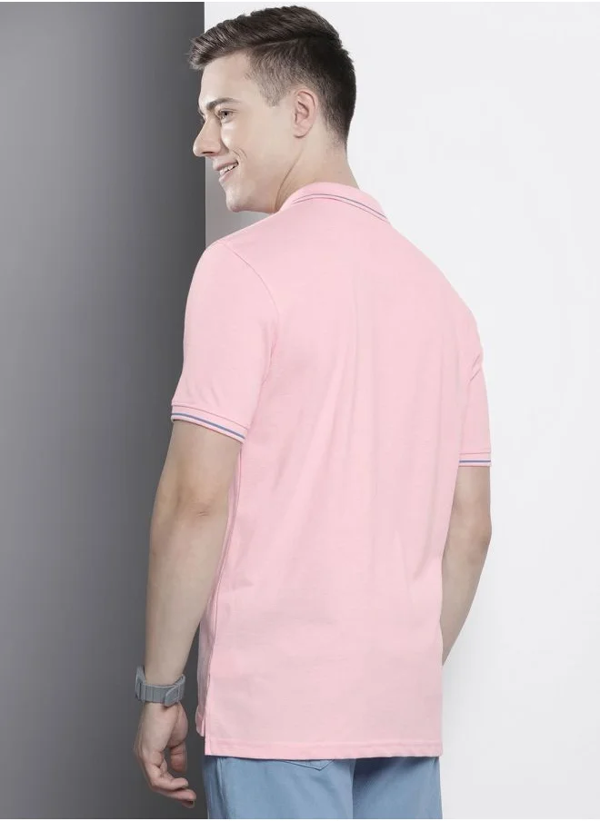 شركة المرآب الهندية Men Slim Fit Solid Polo Collar Tshirt