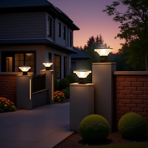 Lyse Decor Gate Lights for Outdoor Waterproof, Gate Lamps for Main Gate, Pillar Light, Farmhouse Boundry Light and Decorative Outdoor Wall Lamp (GL30, Pack of 2) - Image 3