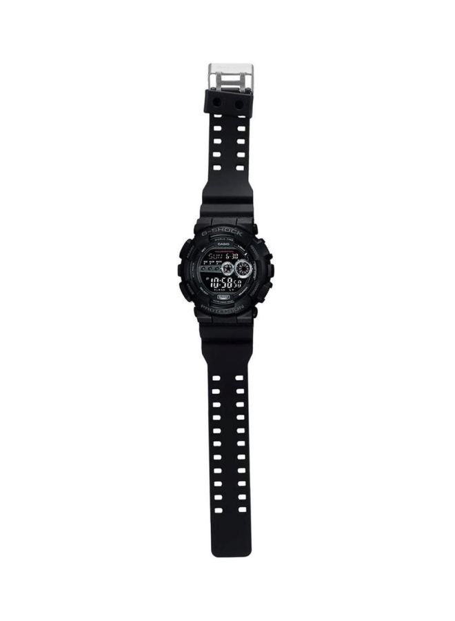 CASIO Men Water Resistant Silicone Digital Wrist Watch GD-100-1BDR - 51 mm - Black - Image 3