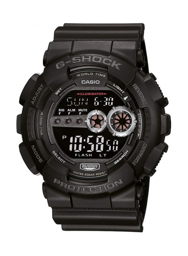 CASIO Men Water Resistant Silicone Digital Wrist Watch GD-100-1BDR - 51 mm - Black - Image 1
