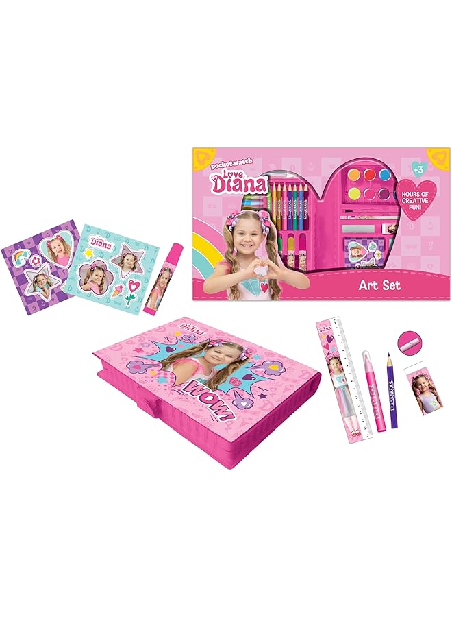 Love Diana 52 Piece Art Set Unleash Creativity For Kids Aged 4 And Above 