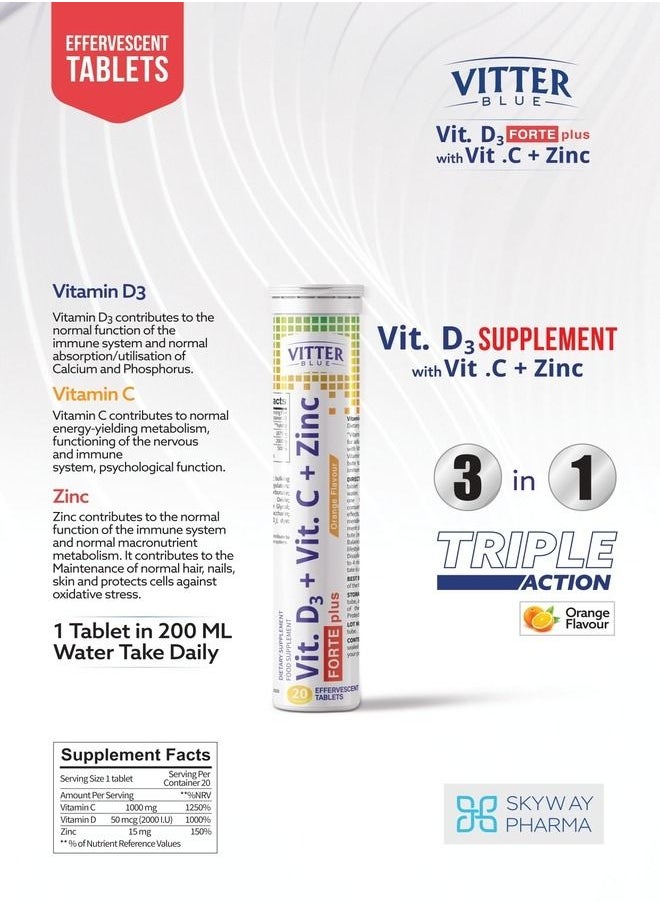 VITTER BLUE - Vitamin D + Vitamin C + Zinc Forte Plus - Image 1