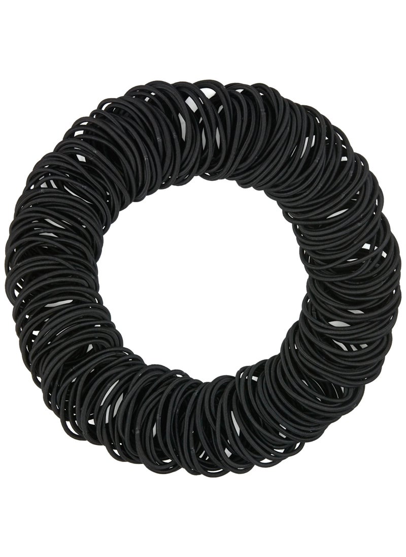 Expressions Expressions 216-Piece Hair Ties, 4mm Elastics Classic Black Value Pack, Durable No Metal Bands for Women's Ponytails, Thick, Curly and All Hair Types 