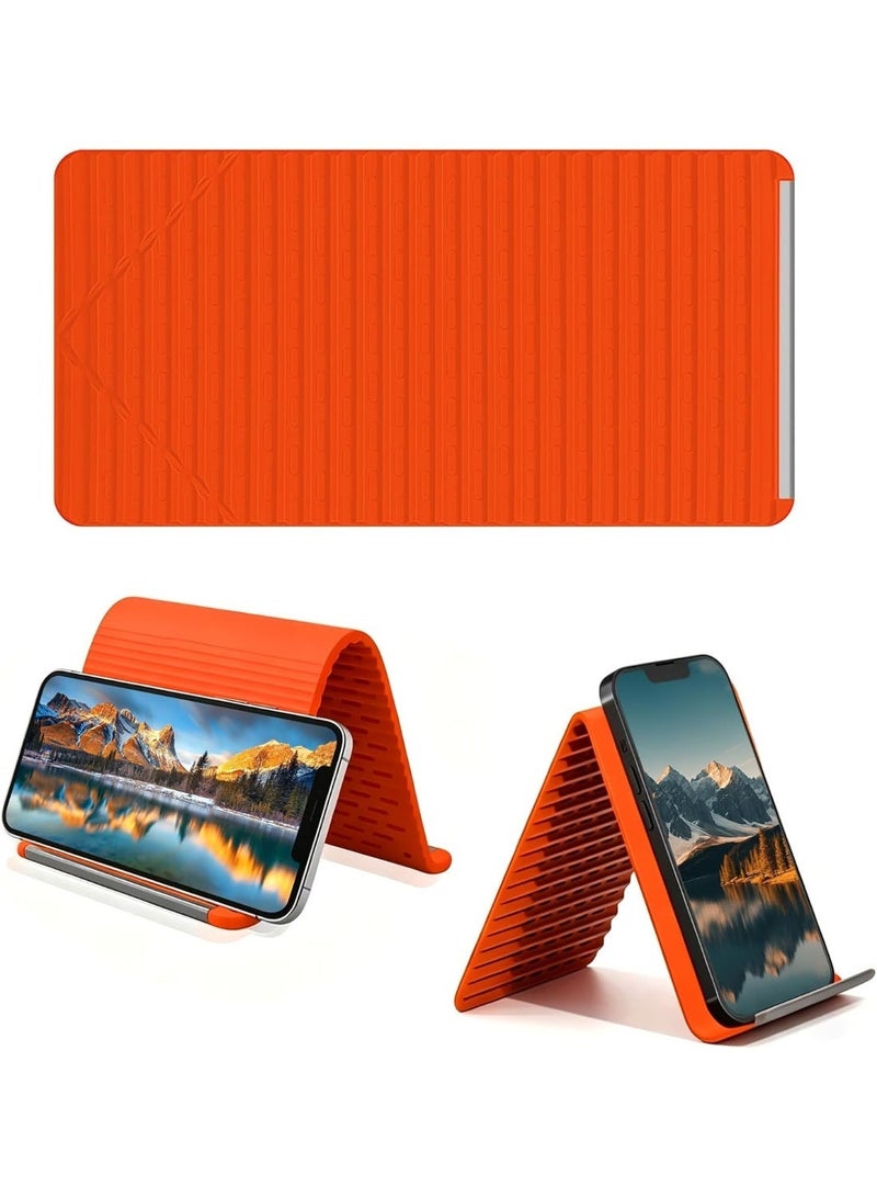 MORTICO Foldable Silicone Aluminum Holder, Flexible Silicone Phone Stand with Anti-Slip Pad, Portable Rollable Multi-Angle Stand for Phone Tablet Laptop – Bendable & Foldable Home, Office, Travel - Image 2