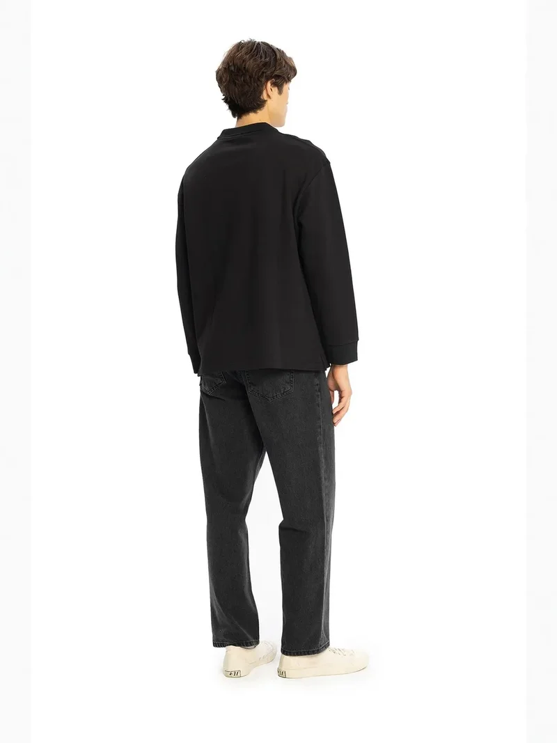 Giesto Black GIESTO Regular Fit Polo Collar Button T-Shirt for Men | Best Price UAE
