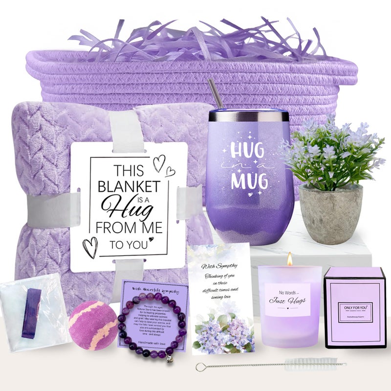 AMIDA Sympathy Gift Baskets Sympathy Gifts for Loss of Loved One Dad Mom Husband Sister Friend Bereavement Gifts Condolences Gift Basket for Loss Grief Gifts Grieving Gifts Sorry for Your Loss Gifts - Image 2