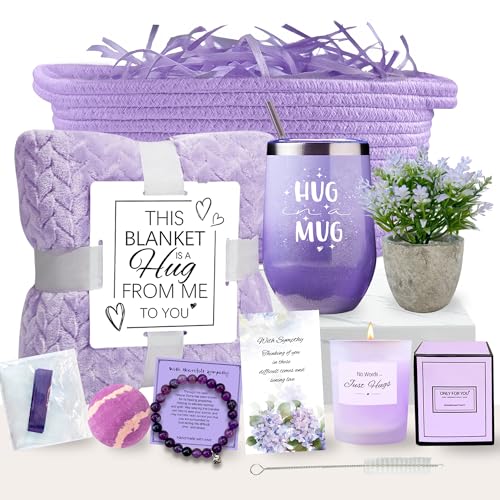 AMIDA Sympathy Gift Baskets Sympathy Gifts for Loss of Loved One Dad Mom Husband Sister Friend Bereavement Gifts Condolences Gift Basket for Loss Grief Gifts Grieving Gifts Sorry for Your Loss Gifts - Image 1