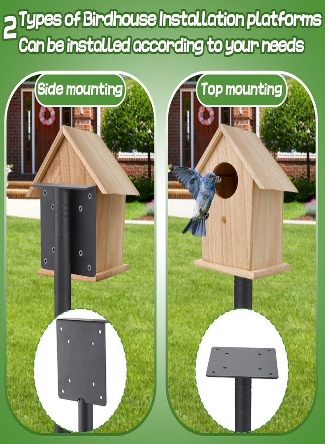 PAMASE Bird Feeder Pole for Outdoors - 82in Tall Adjustable Heavy Duty Bird House Feeding Station with 5-Prong Anchor for Christmas Outside Garden Wild Bluebirds Watching Gifts - Image 5