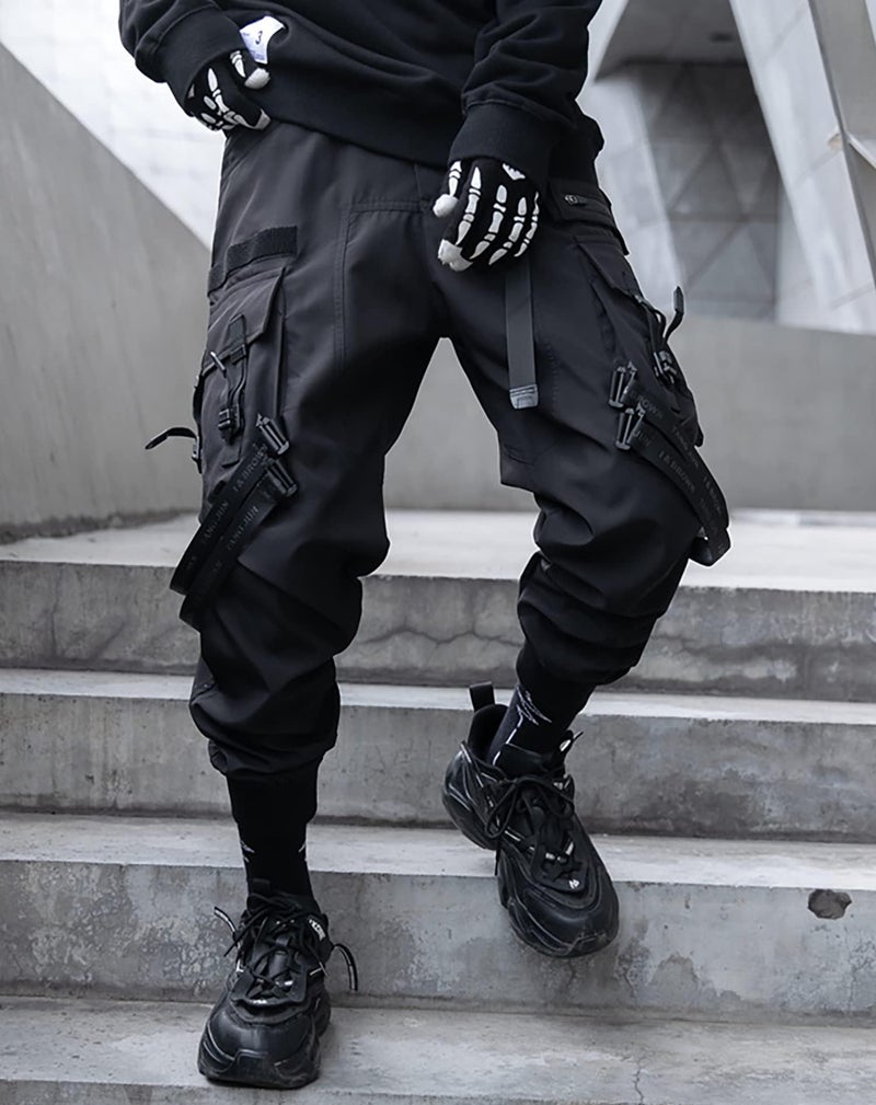 Niepce Inc Streetwear Techwear Jogger Cargo Pants for Men (Black2, Large) - Image 3