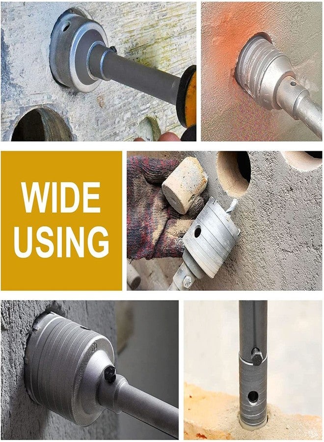 DUMDAAR 35mm SDS Plus Shank Hole Saw Cutter WITH 200mm rod Concrete Cement Stone cement Stone Wall Punch Reamer Air Conditioner Punch Hollow Drill Bit () - Image 5