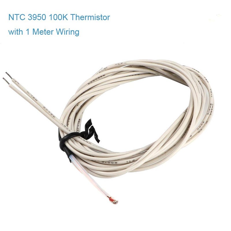 REES52 5pcs Aluminum Heater Block for MK7 / MK8 3D Printer and 5pcs NTC 3950 100K Thermistor with 1 Meter Wiring and 5pcs 12V 40W 620 Ceramic Cartridge Heater for 3D Printer - Image 4