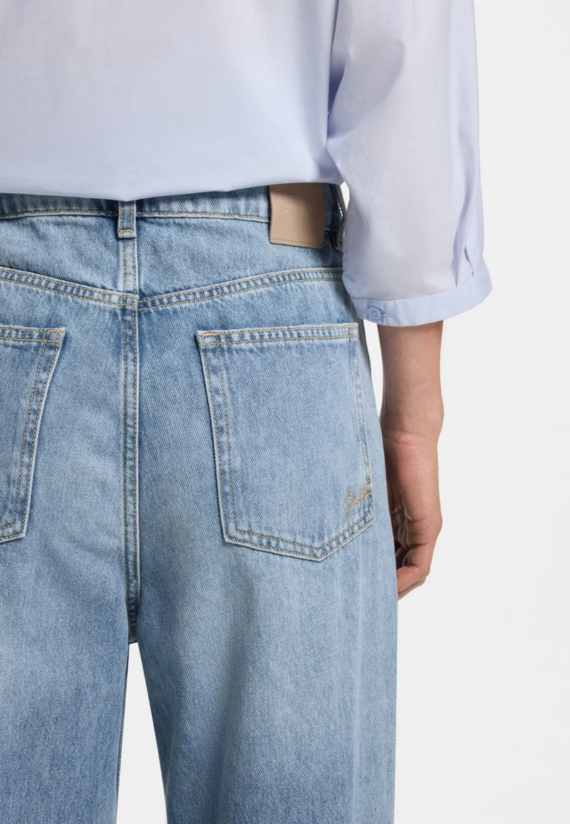 BOSS Blue Wide-leg regular-fit jeans in light-blue denim for Women | Best Price UAE