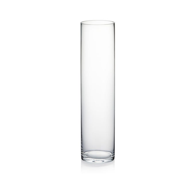QUALITY THICK WEIGHTED TALL CLEAR CYLINDER GLASS VASES 4 W X 16 H FLOWER ARRANGEMENT FLOATING CANDLE HOLDERS WEDDING CENTERPIECES EVENT FLORAL CONTAINER ACCENT HOME DECOR 1 PIECE