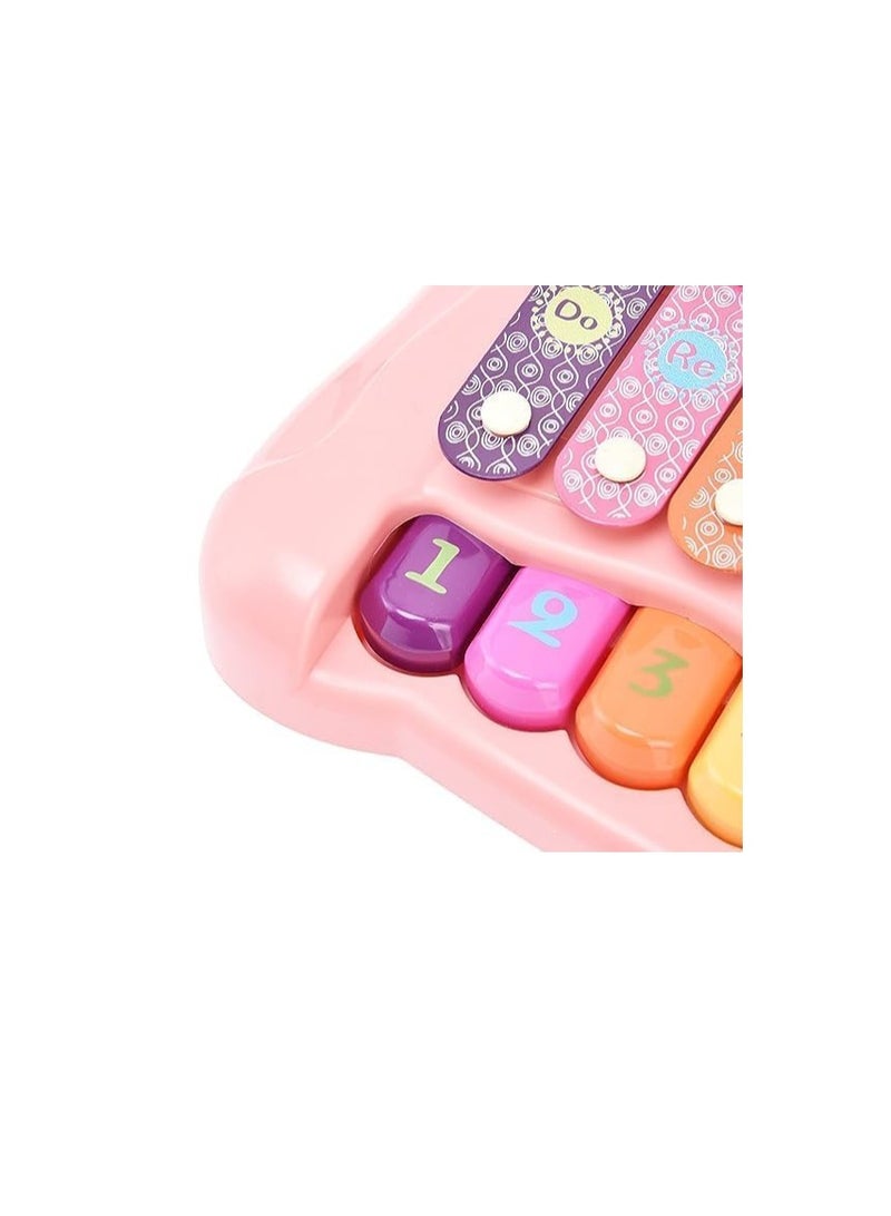 UKR Musical Xylophone – Educational Instrument Toy for Toddlers Age 3 to 5 – 8 Different Notes in Pink for Early Music Exploration - Image 4